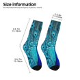 thumbnail image 2 of Rateoe Beautiful Blue Peacock Pattern Children's Socks, Socks Gifts ,kids Crew Soft Cotton Socks , Moisture-Wicking, Durable, Ideal for Daily Wear & Sports, 2 of 5