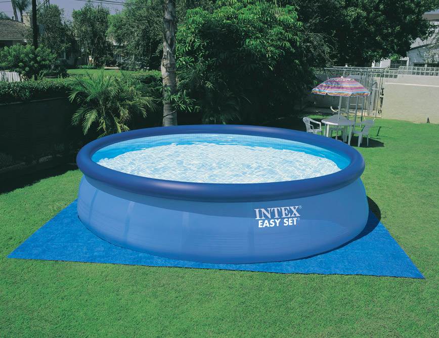 Open Box Intex 18' x 48" Inflatable Round Above Ground Swimming Pool Set