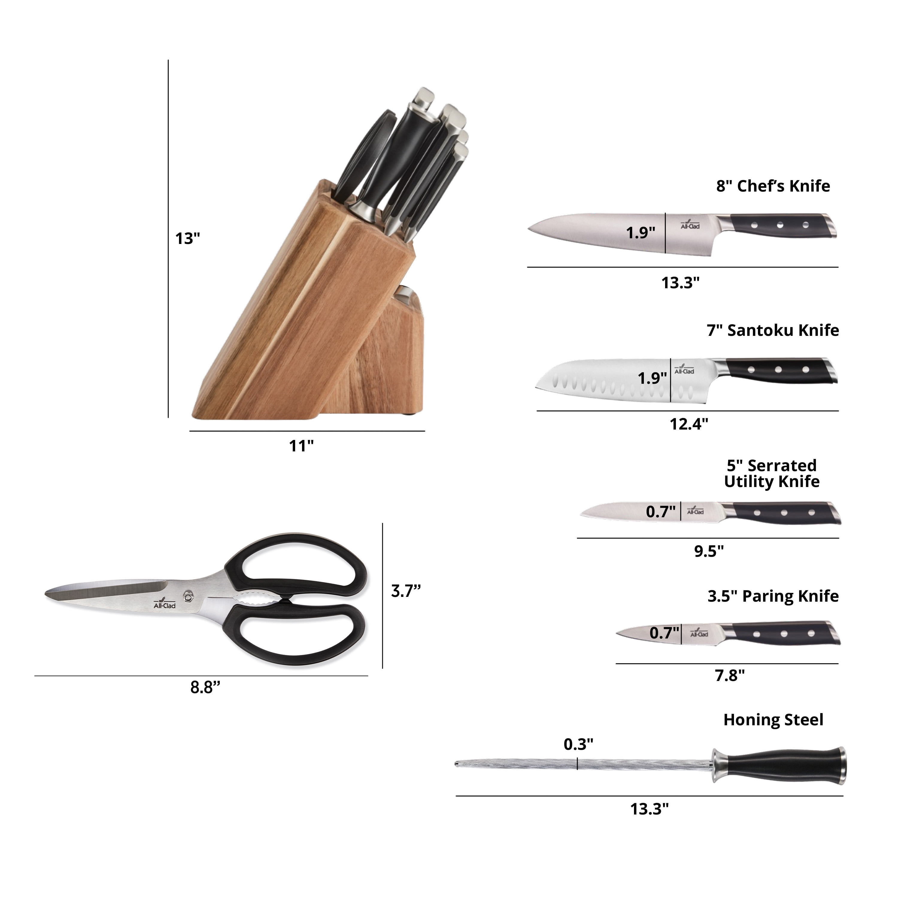 All-Clad Forged Knives 7-Piece Knife Block Set