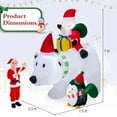 thumbnail image 3 of Costway 7 FT Tall Inflatable Polar Bear with Penguin Gift Bags & Gift Box Shaking Head, 3 of 10