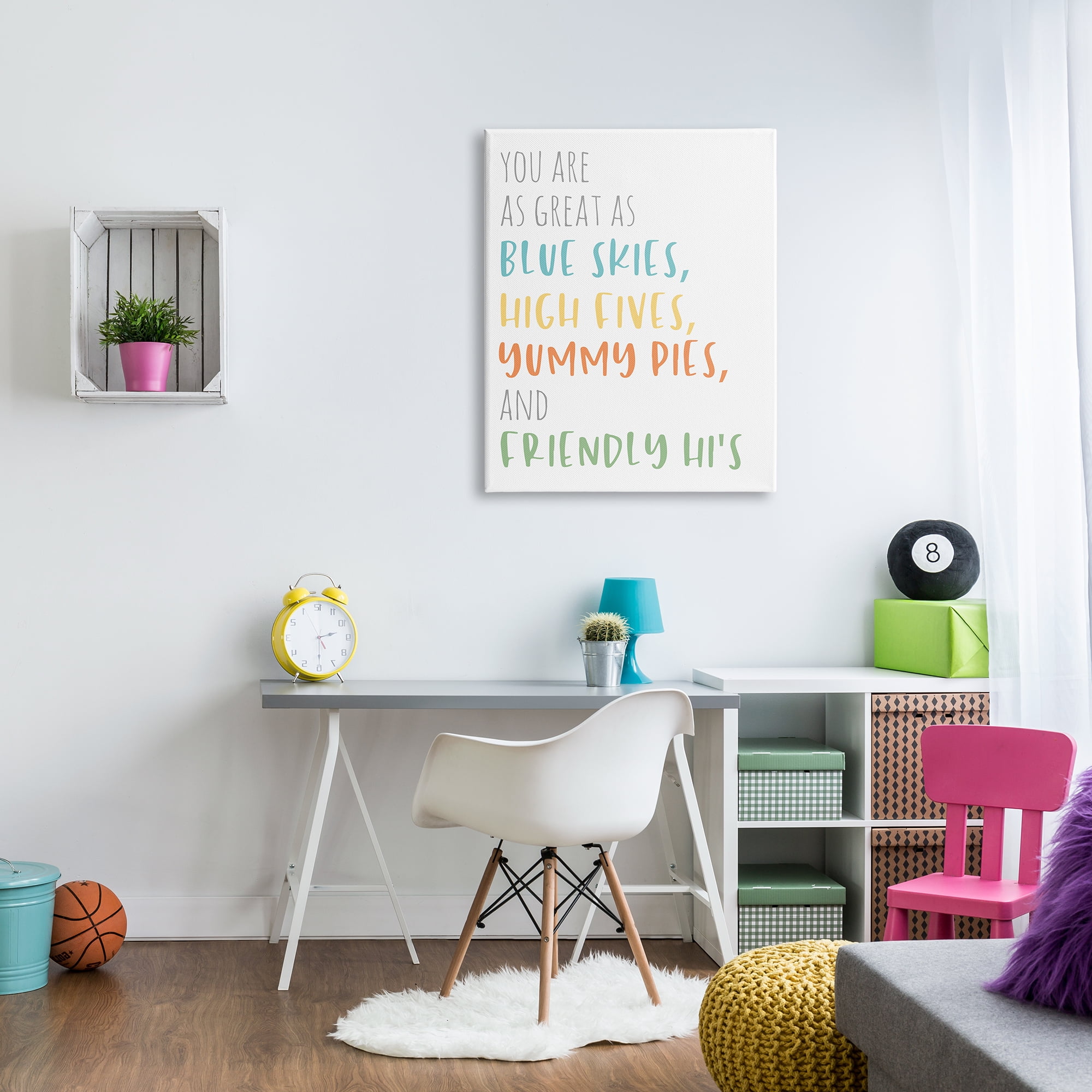 Stupell Indtries As Great As Blue Skies Motivational Kid's Phrase,30 x 40,Design by Anna Quach