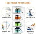 thumbnail image 4 of Organizador de almacenamiento de zapatos Stebopum, 12 piezas, transparente y apilable, 4 of 6