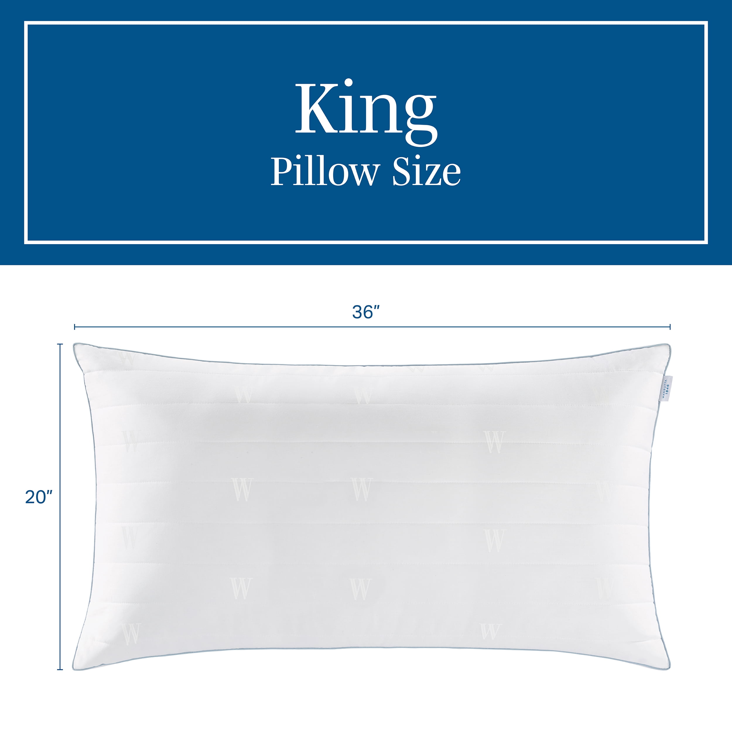 Wamsutta 1846 Quilted Down Alternative King Bed Pillow