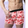 thumbnail image 7 of REORIAFEE Mens Boxer Briefs Valentine's Day Heart Graphic Breathable Boxer Briefs Mid-Rise Comfort Elastic Waistband Underwear Men Stretch Boxers Pink XXL, 7 of 7