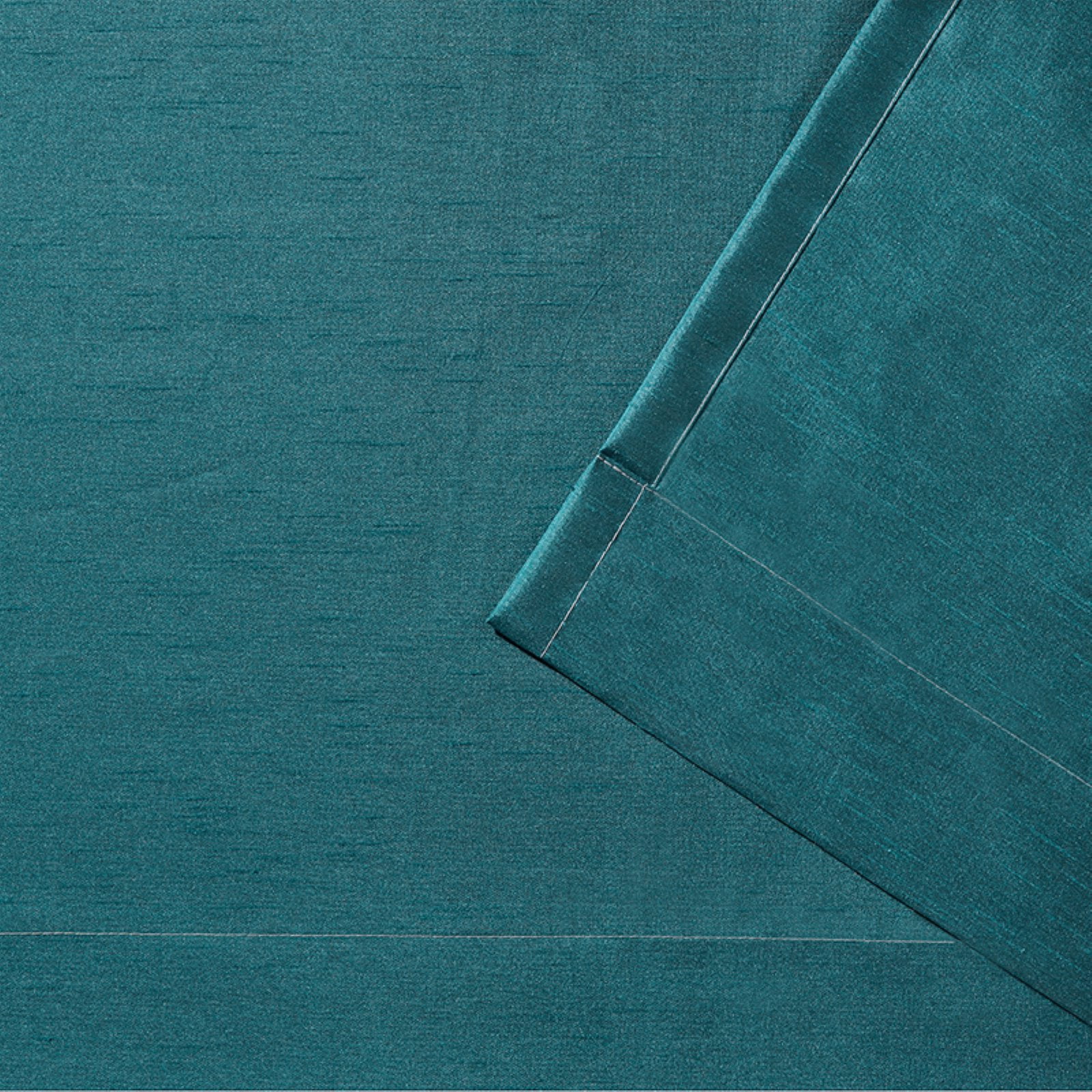 Exclusive Home Chateau Striped Faux Silk Grommet Top Curtain Panel Pair, 54"x96", Teal