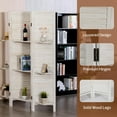 thumbnail image 5 of Giantex 4-Panels Wood Room Divider with Display Shelf Folding Privacy Room Dividers Screen for Home Office, 5.6FT, White, 5 of 8