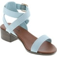 thumbnail image 7 of Top Moda Vision-75 Women's Ankle Wrap Adjustable Buckle Stacked Chunky Heel Sandal, 7 of 7