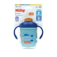 thumbnail image 6 of Nuby 2 Handle 7oz Multi-Function 2-in-1 Insulated Cup with Free Flow 360° Weighted Straw & Hard Spout, Submarines, 6 of 7