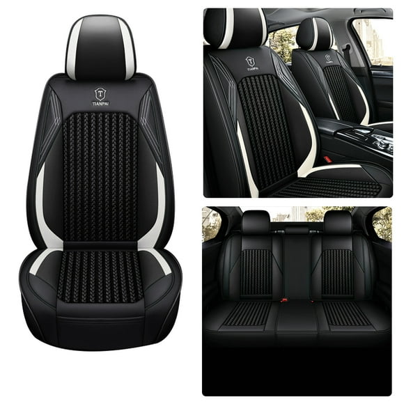 Leadwolf Car Seat Covers Full Set for Honda for Ridgeline 2006-Present 5 Seats Water Resistant Front Rear Cushion Protector Black