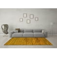 thumbnail image 3 of Ahgly Company Indoor Square Abstract Yellow Modern Area Rugs, 8' Square, 3 of 4