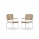 thumbnail image 1 of Garvee Paquete de 2 Sillas de Comedor para Exterior 20,67 x 22,83 x 33,07", Blanco y Marrón, 1 of 8