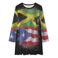 thumbnail image 2 of Puerto Rican Jamaican Love Jamarican Loose Dress Evening Dress Summer Dresses for Women Luxury Dress Long Sleeved Dress, 2 of 4