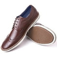 thumbnail image 5 of Mio Marino Round Toe Casual Brogue Design Dress Shoes for Men, 5 of 6