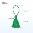 thumbnail image 2 of Uxcell 20 pack Bookmark Tassels 4.3 inch Hanging Loop Small Tassels Soft Mini Tassels, Jungle Green, 2 of 7