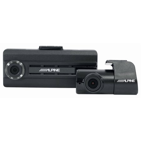 Alpine DVR-C320R Premium 1080P Night Vision Dash Camera Bundle (Front + Rear) with Built-In Drive Assist