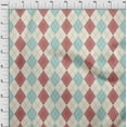 thumbnail image 4 of oneOone Cotton Flex Dark Rose Brown Fabric Argyle Quilting Supplies Print Sewing Fabric By The Yard 40 Inch Wide, 4 of 4