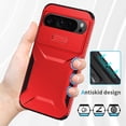 thumbnail image 2 of KOMI for Google Pixel 8a Case with 1 Screen Protector, Built-in Slide Camera Cover, Military Grade Drop Protection, Heavy Duty Rugged Shockproof Protective Phone Cover, Red, 2 of 5