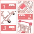 thumbnail image 3 of 1PC Mini Shopping Cart Iron Trolly Desktop Storage Basket Holder Photo Props - Size M (Wheel Color Random), 3 of 7