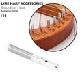 thumbnail image 3 of 20 Pcs Lyre Harp Tuning Pin Nails with 20 Pcs Rivets Set for Lyre Harp Small Harp Musical Stringed Instrument,20 x String Pin Nails 20 x Rivet,Silver & Gold, 3 of 8