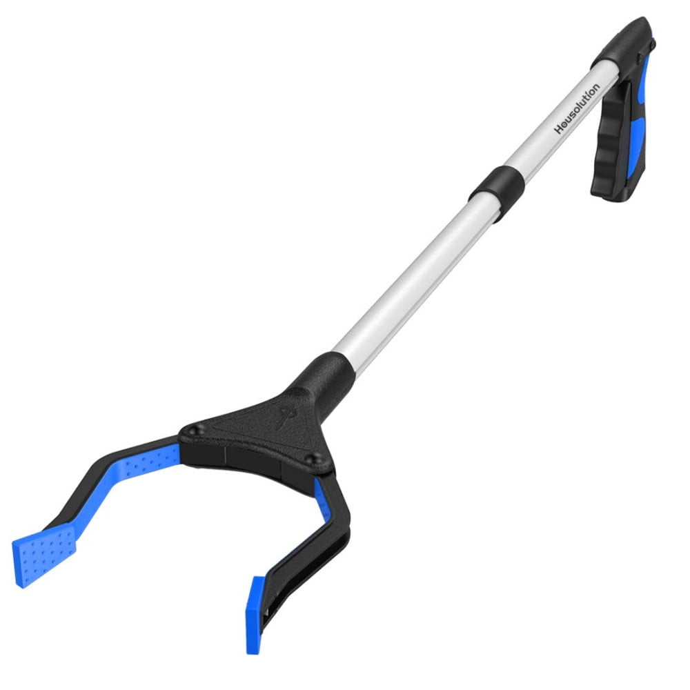 Housolution Grabber Reaching Tool,32' Foldable Pick up Tool,Lightweight Aluminum Aid with Rotating Rubber Gripper,Long Arm Gripper for Elderly,Litter Picker,Blue