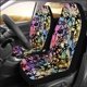 thumbnail image 2 of ABPHQTO Juego de 2 fundas para asientos de coche, coloridas, negras, universales, para asientos delanteros, para coche, SUV, sedán, camión, 2 of 3