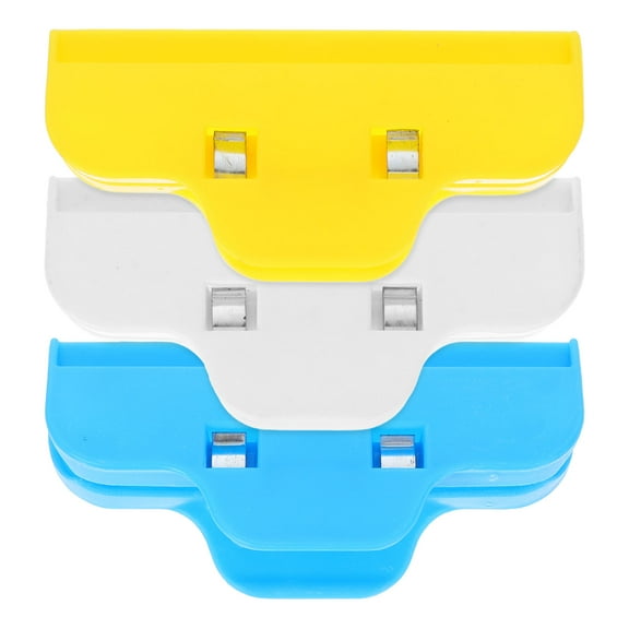 RENACLIPY 3Pcs Heavy Duty Plastic Sealing Clips for Quilting Painting and Food Bags