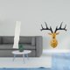 thumbnail image 2 of Pantalla para lámpara de pie de salón con escultura de pared de cabeza de ciervo, pieza de colección de resina estilo boho para decoración del hogar y, 2 of 8