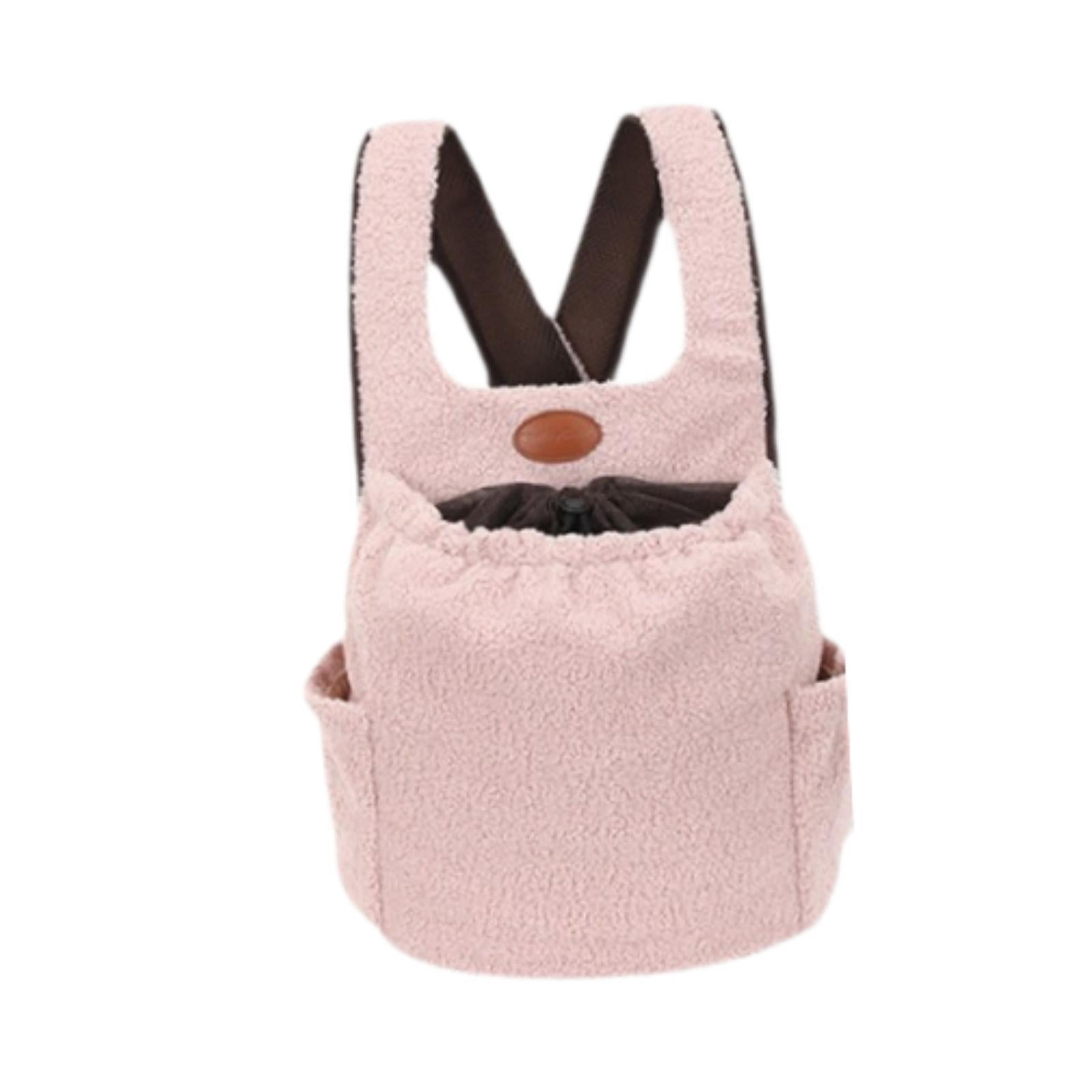 oshhni Pet Carrier Backpack Adjustable Novelty Travel Bag Breathable Kitten Dog Bag Pink