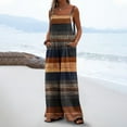 thumbnail image 2 of Joau Summer Jumpsuits for Women Casual Spaghetti Strap Sleeveless Wide Leg Long Pant Rompers Vintage Print Boho Overalls Beach Vacation Outfits with Pockets S-3XL, 2 of 6