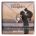 thumbnail image 2 of To My Daughter Dad's Last Breath Forever Necklace w Message Card, 2 of 8