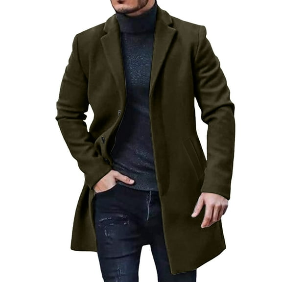 ZXLBBD Men Plus Size Fall Winter Coat Lapel Collar Long Sleeve Padded Leather Jacket Vintage Thicken Coat Sheepskin Jacket