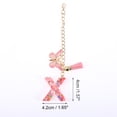 thumbnail image 2 of Unique Bargains 1 Pc Heart Sequin Letter X Butterfly Tassel Pendant Water Cup Pendant Pink Metal Resin, 2 of 5