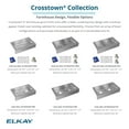 thumbnail image 4 of Elkay Crosstown Stainless Steel 35-7/8" x 20-1/4" x 9", 60/40 Double Bowl Farmhouse Sink Kit, 4 of 7