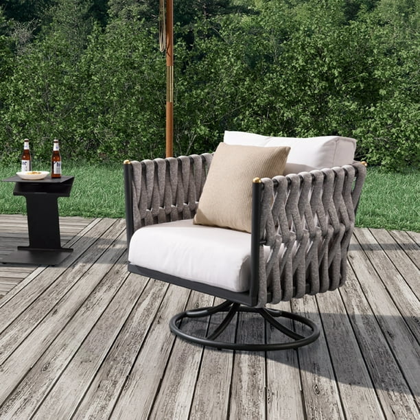 Higold Crown Swivel Rocker Club Chair, Minimalism Outdoor Furniture