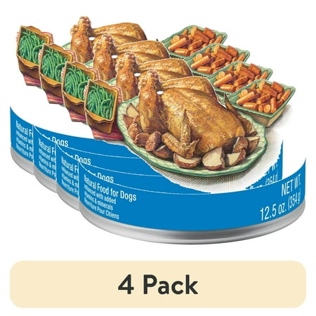 (4 pack) Blue Buffalo Family Favorites Natural Adult Wet Dog Food, Sunday Chicken 12.5-oz can (Pack of 12)