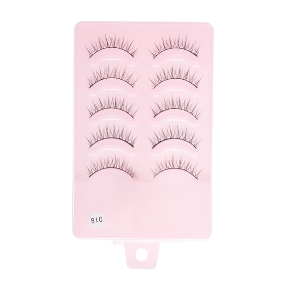 Unique Bargains 5 Pair Natural False Eyelashes for Makeup Black 018(Z19)