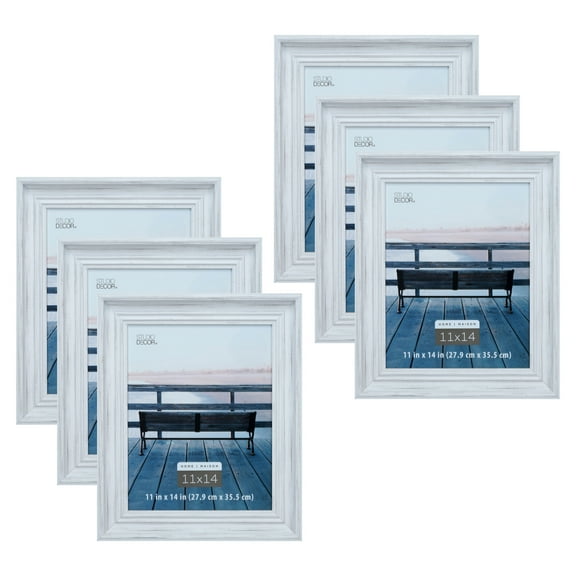 Studio Decor Home White Distressed Catalina Frame, 6 Pack