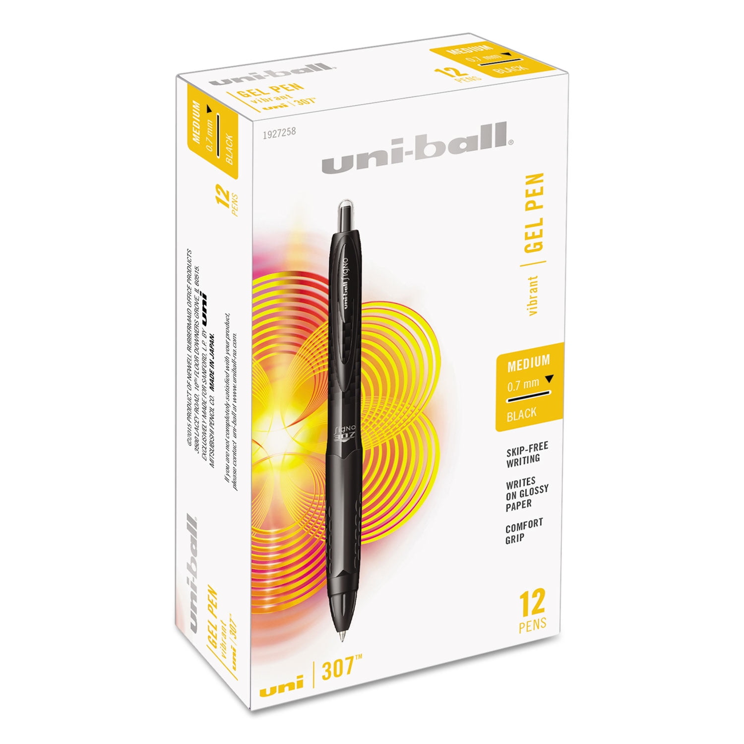 Uni-ball Signo 307 - Rollerball pen - black - gel ink - 0.7 Uni-ball Signo 307 - Rollerball pen - black - gel ink - 0.7