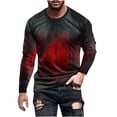 thumbnail image 1 of Blusas y camisas de manga larga con cuello redondo para hombre, blusas casuales de cuello redondo y manga larga, camisetas estampadas, blusas para hombre, 1 of 4