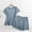 Light Blue, variant on Goodtrade8 Womens Lounge Sets Plus Size 2 Piece Loungewear Crew Neck Casual Solid Color Short Sleeve Women's Pajamas