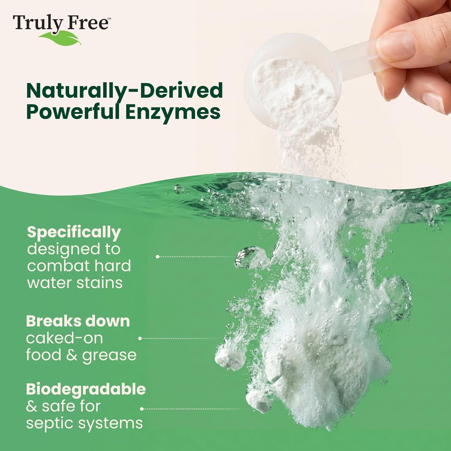 Dishwasher Detergent Powder | Natural Dish Detergent, Soap Plastic Free, Plant-Based, Clean, Heavy Duty Hard Water Stain & Grease Remover Fragrance Free 12.5 oz (Pack of 1)