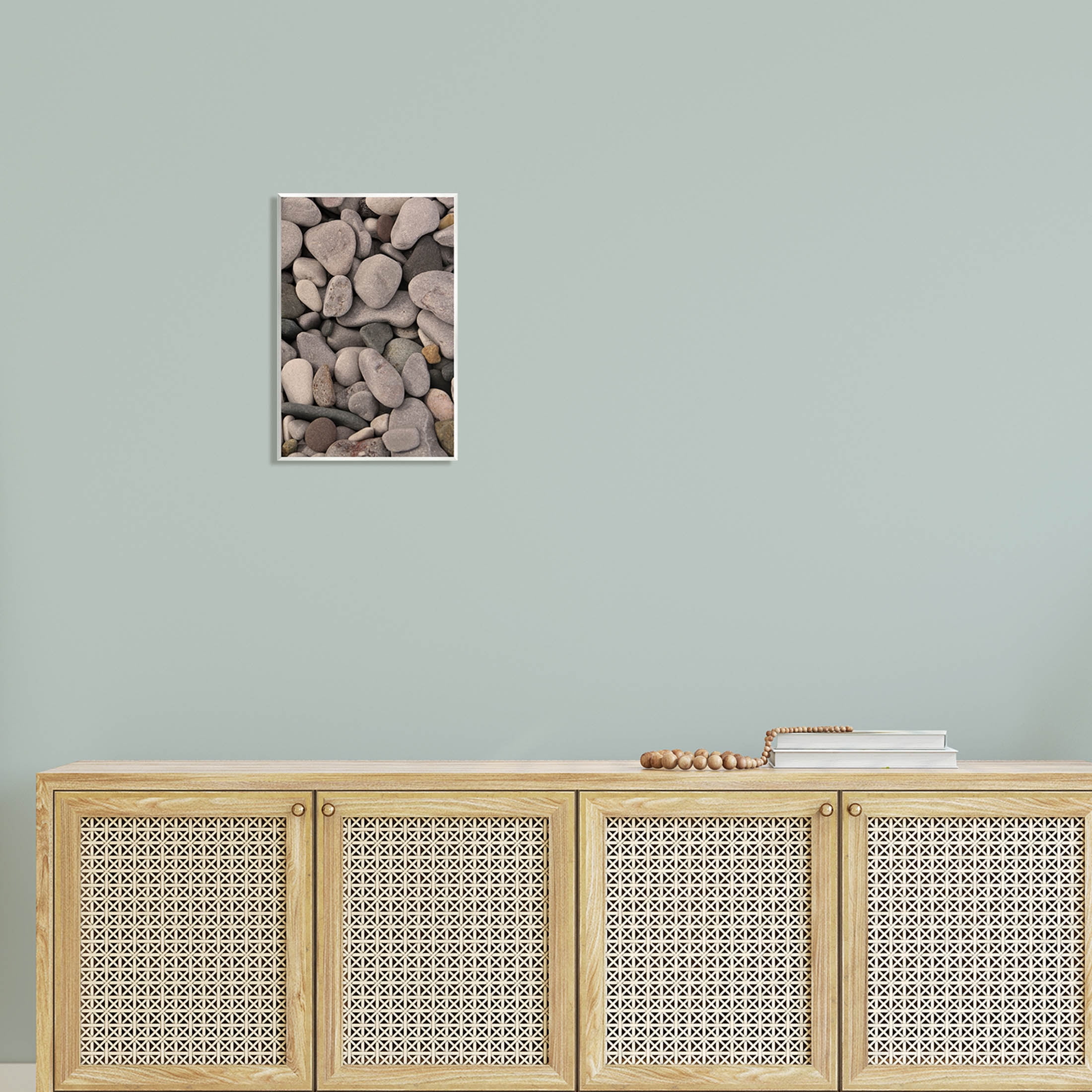 Various Beach Pebbles Composition Coastal Photograph Unframed Art Print Wall Art