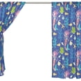 thumbnail image 4 of Coolnut 2PCS Underwater Mermaids Fishes Sheer Gauze Door Curtains, 78"x55" Window Curtain Drapes for Living Room Kids Bedroom Window Treatment, 4 of 4