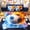 Blue Orange, variant on Erosebridal American Football 7 Pieces Comforter Sets Green Bay Bedding Set for All Season Twin Size Gifts for Football Fans Football City Bed in a Bag with Comforter