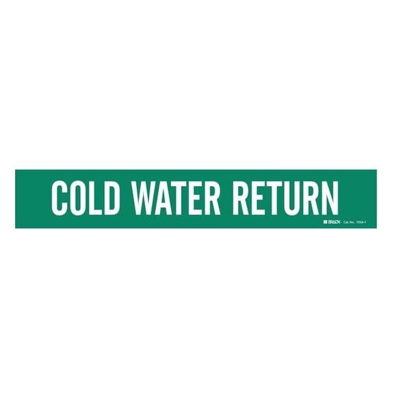 Brady Pipe Mrkr,Cold Water Return,2-1/2to7-7/8 7056-1