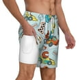 thumbnail image 3 of Balery Cartoon Car Racing Mens Swim Trunks Swim Shorts for Men Quick Dry Inseam Beach Shorts with Compression Liner Pocket-3X-Large, 3 of 9