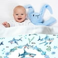 thumbnail image 3 of Personalized Shark Pattern Blanket Gifts for Girls Boys Women - Super Soft Cozy Warm Throw Sheet for Couch Bed Sofa Office Decor All Season 30"x40" for Baby/Pets, 3 of 6