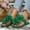 Green, variant on Women's Flower Detail Slide Sandals, Flat Open Toe Casual Beach Flip Flops for Summer Vacation and Outdoor Use Blue 36