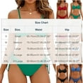 thumbnail image 2 of cocolona Womens Slim Bikini Sets Fashion Solid Color Two Piece Bathing Suits Summer Vacation Beach Swimsuits, 2 of 5