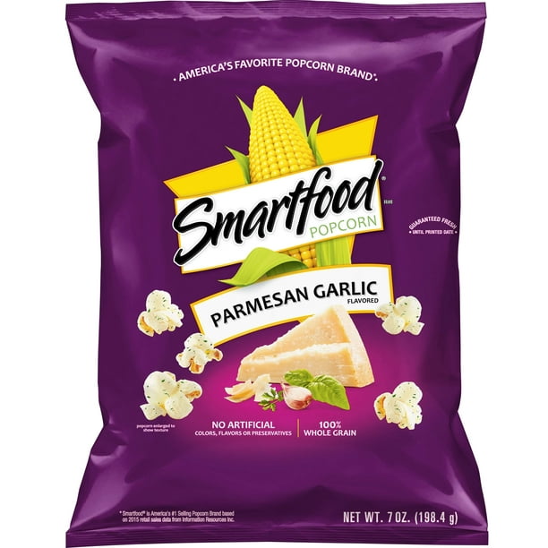 5 Pack Smartfood Parmesan Garlic Popcorn 7 Oz Bag Walmart Com Walmart Com
